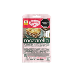 Queso mozarella  tajado Alpina